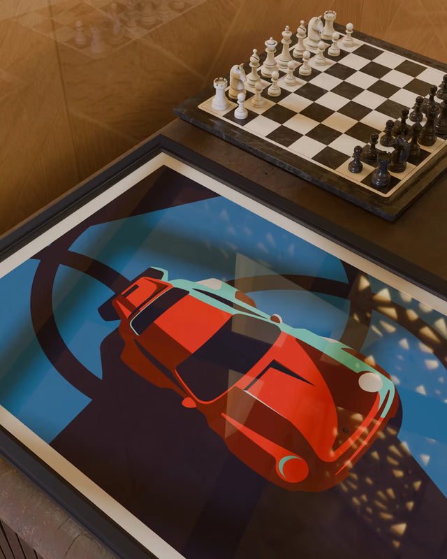 A view above, Porsche donuts - Car Print