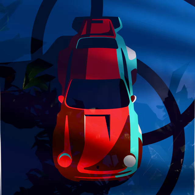 A view above, Porsche donuts - Car Print