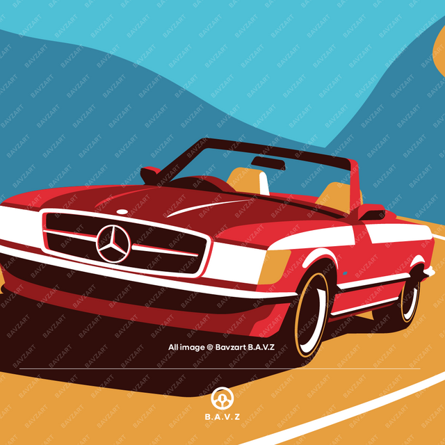 Timeless Journey R107 Mercedes Benz on the Edge