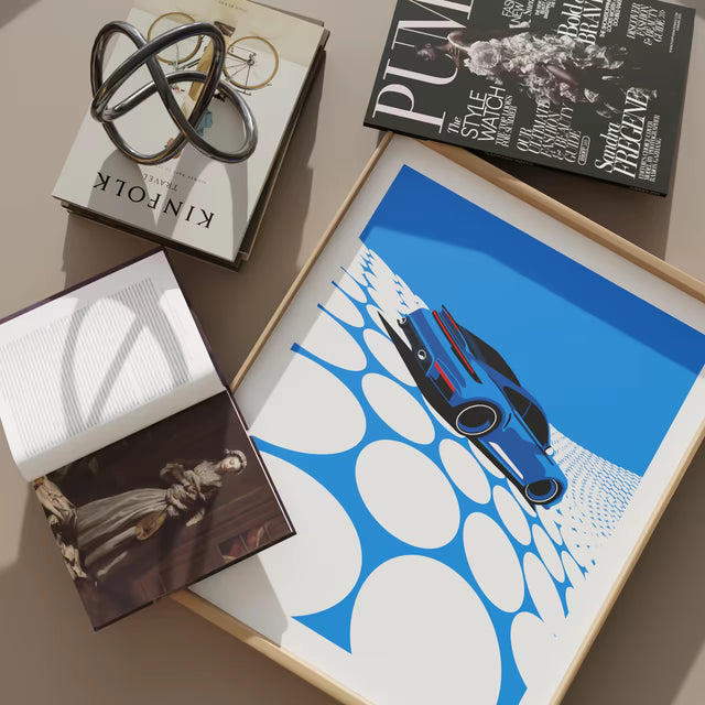 Waves of the turbo Solihull - Limited Edition, Cool Blue Surfer, Premium Giclée Print