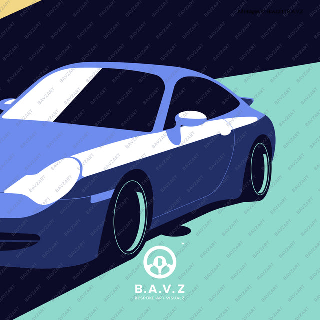 Porsche 996 automotive wall art