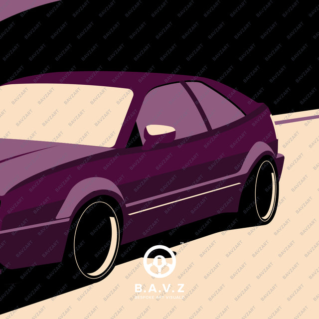 VW Corrado automotive art
