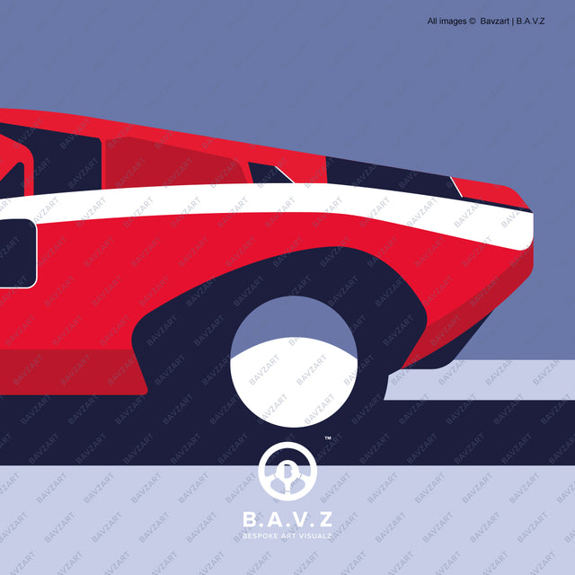 Frozen Lamborghini Countach LP400 - automotive art