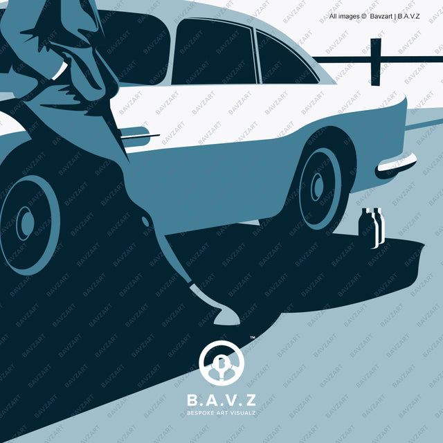 Hello DB5 Aston Martin art
