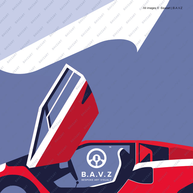 Frozen Lamborghini Countach LP400 - wall art