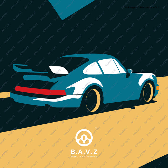 Porsche 911 turbo automotive art