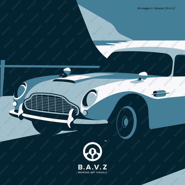 Hello DB5 Aston Martin wall art
