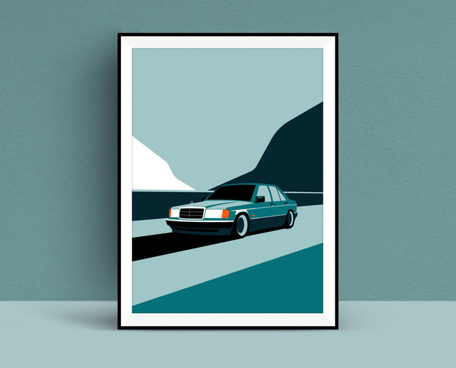 The Mercedes Benz 190e wall art