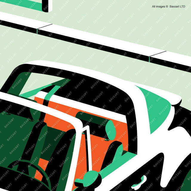 Porsche Targa greeen wall art
