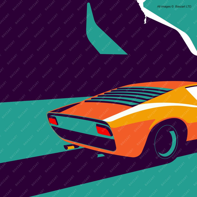 Lamborghini Miura wall art