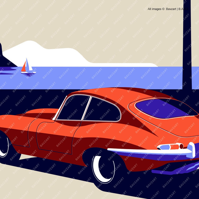 Jaguar E-type wall art
