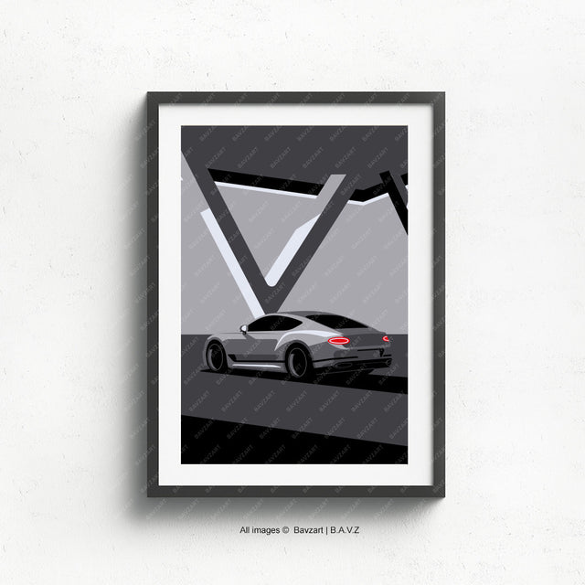 Mighty V8 Bentley GT wall art