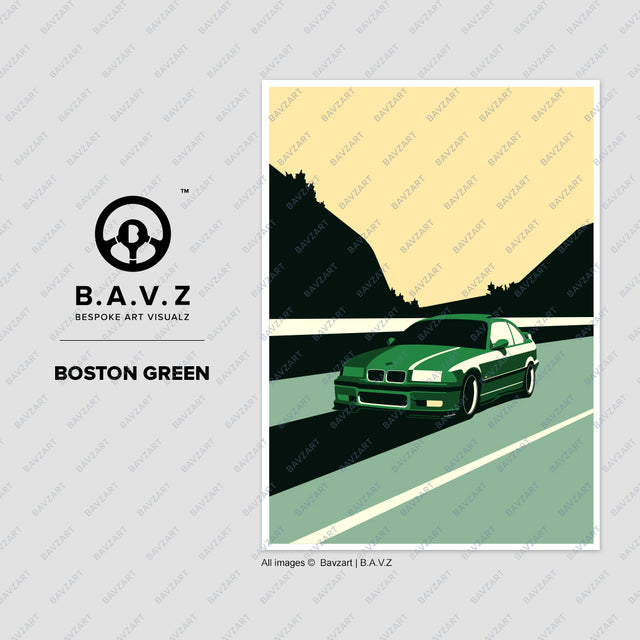 BMW e36 M3 wall art