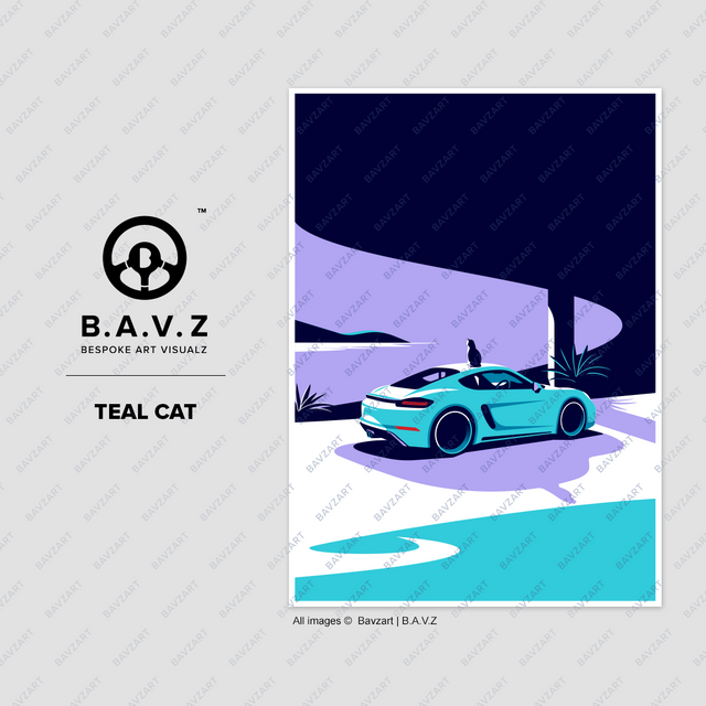 Wondering cat and his Porsche