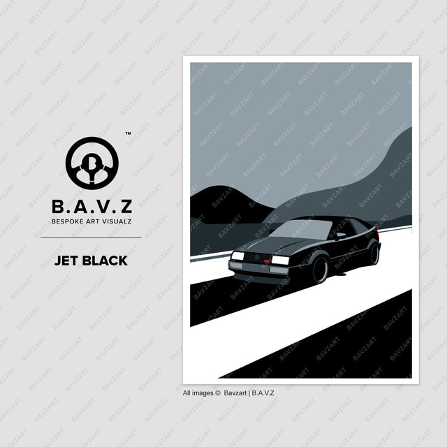 VW Corrado jet blue wall art